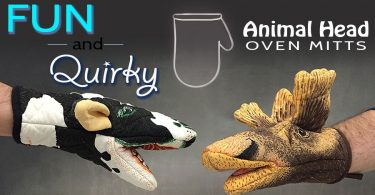 Fun And Quirky Animal Head Oven Gloves And Oven Mitts